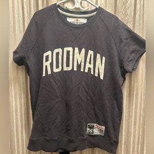 Roots of Fight Black Crewneck Sweatshirt Cut Off, Mens size XL